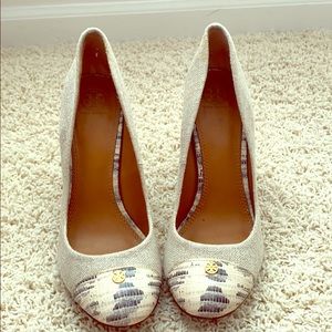 Tory burch snakeskin heels
